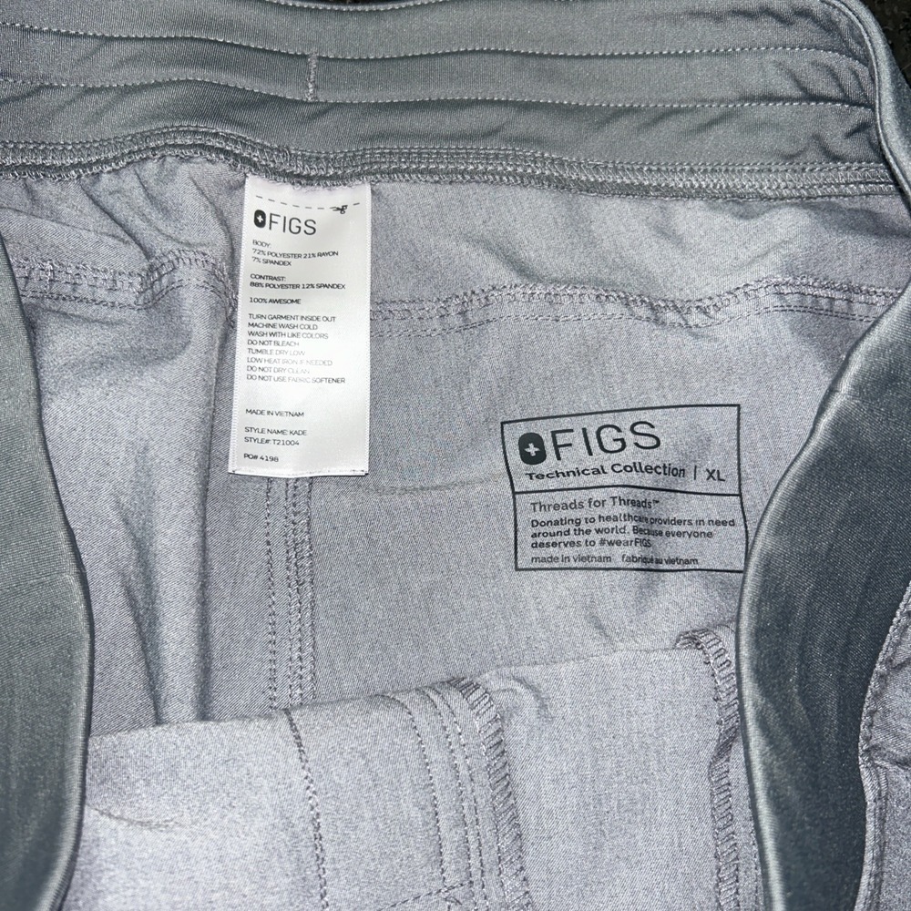 FIGS Kade Cargo Scrub Pants Graphite Women's Medium Tall Technical Collection - Picture 3 of 6